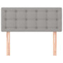 Voir la diapositive 3 : VIDAXL Tete de lit Gris clair 90x5x78/88 cm Tissu