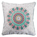 Paris Prix Coussin Ethnique Passepoil  Caly  40x40cm Gris