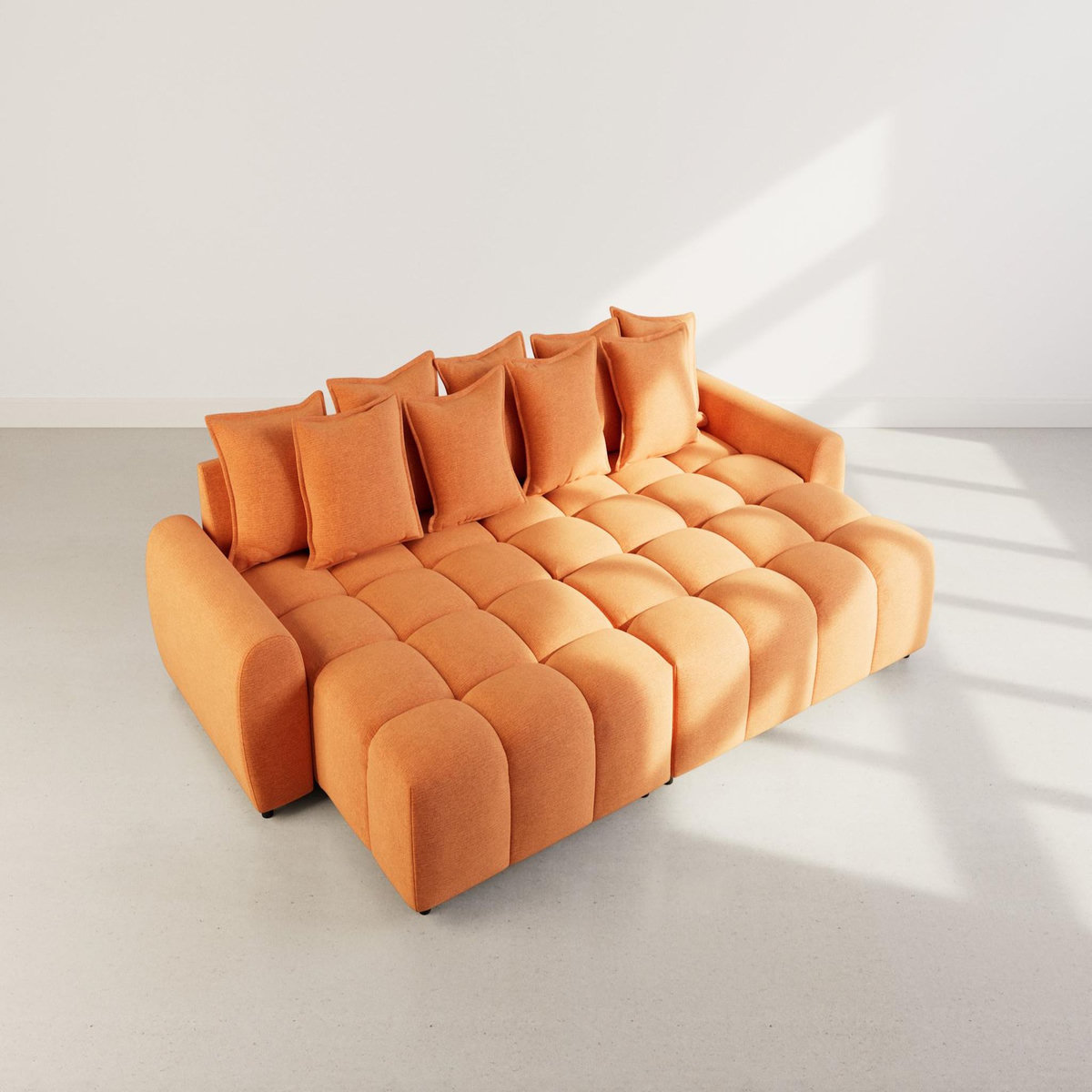 LISA DESIGN Adelaide - canapé d'angle réversible 4 places en tissu texturé