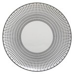 SECRET DE GOURMET Lot de 6 Assiettes Plates Porcelaine  Lunis  27cm Noir