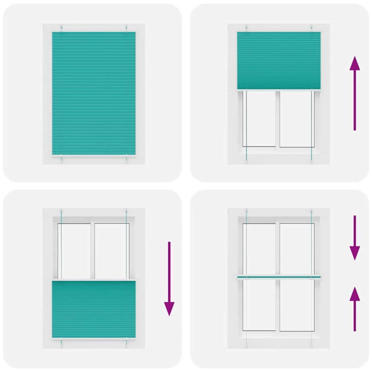 VIDAXL Store plisse vert petrole 100x150 cm largeur du tissu 99,4cm