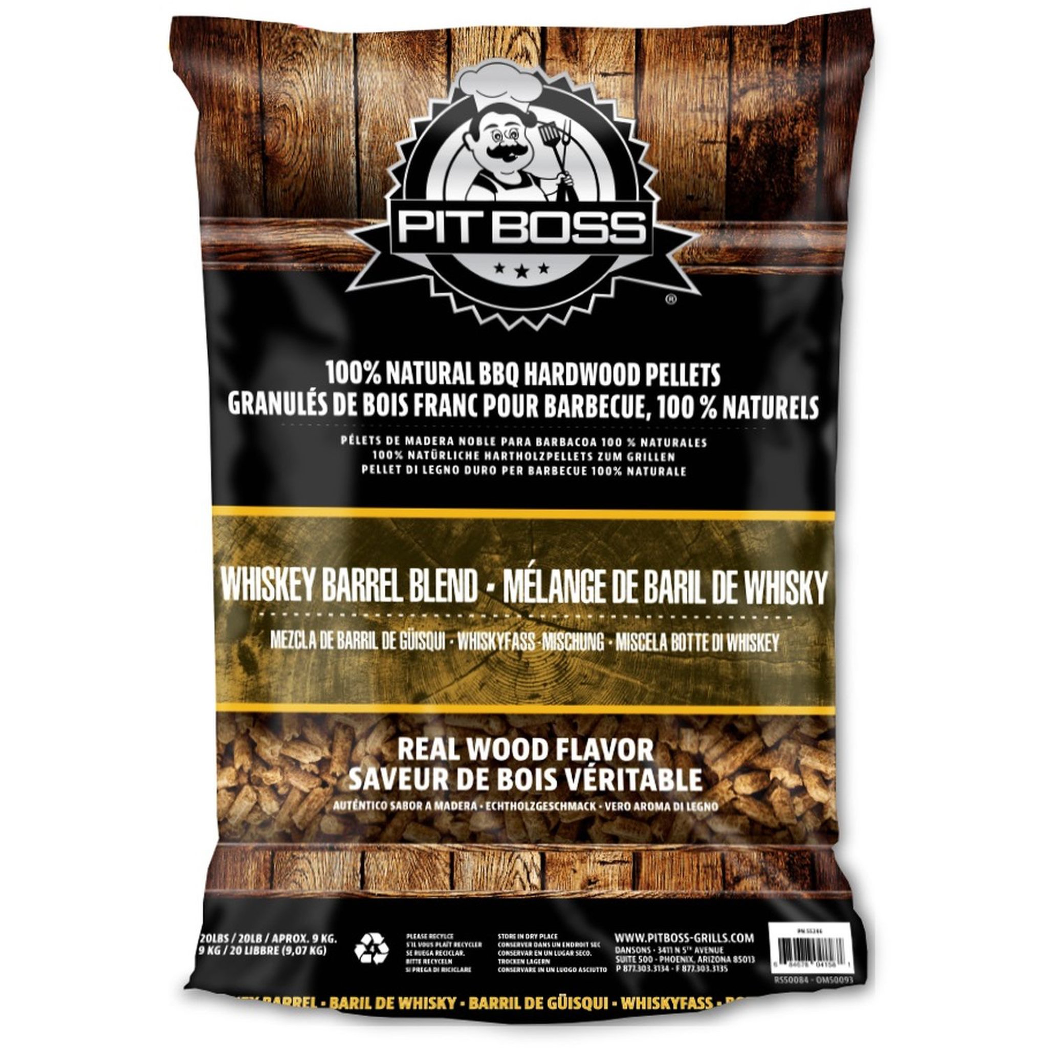 PIT BOSS Lot de 3 sacs de pellets Pit Boss 9kgs - Whisky