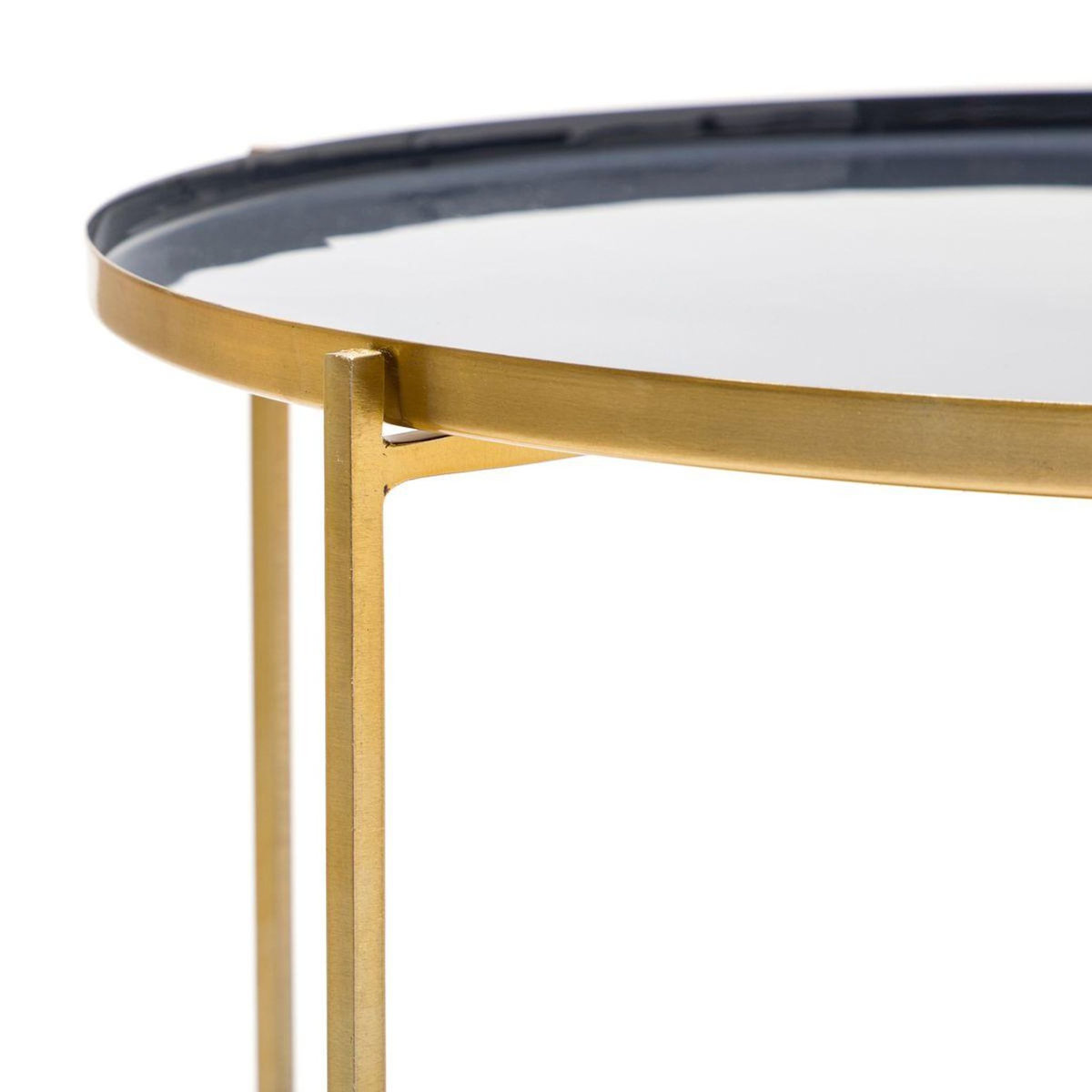 Paris Prix Table d'Appoint Design  Tessa  50cm Bleu & Gris