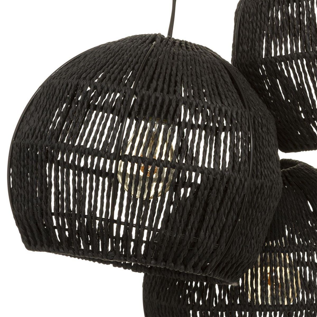 ATMOSPHERA 3 Suspensions en corde Tropi - Noir