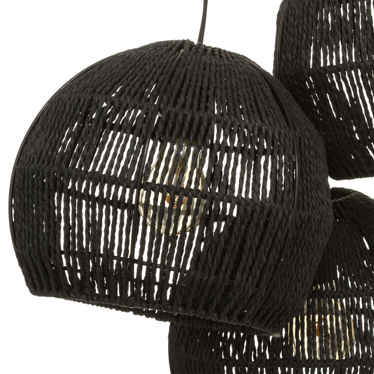 ATMOSPHERA 3 Suspensions en corde Tropi - Noir