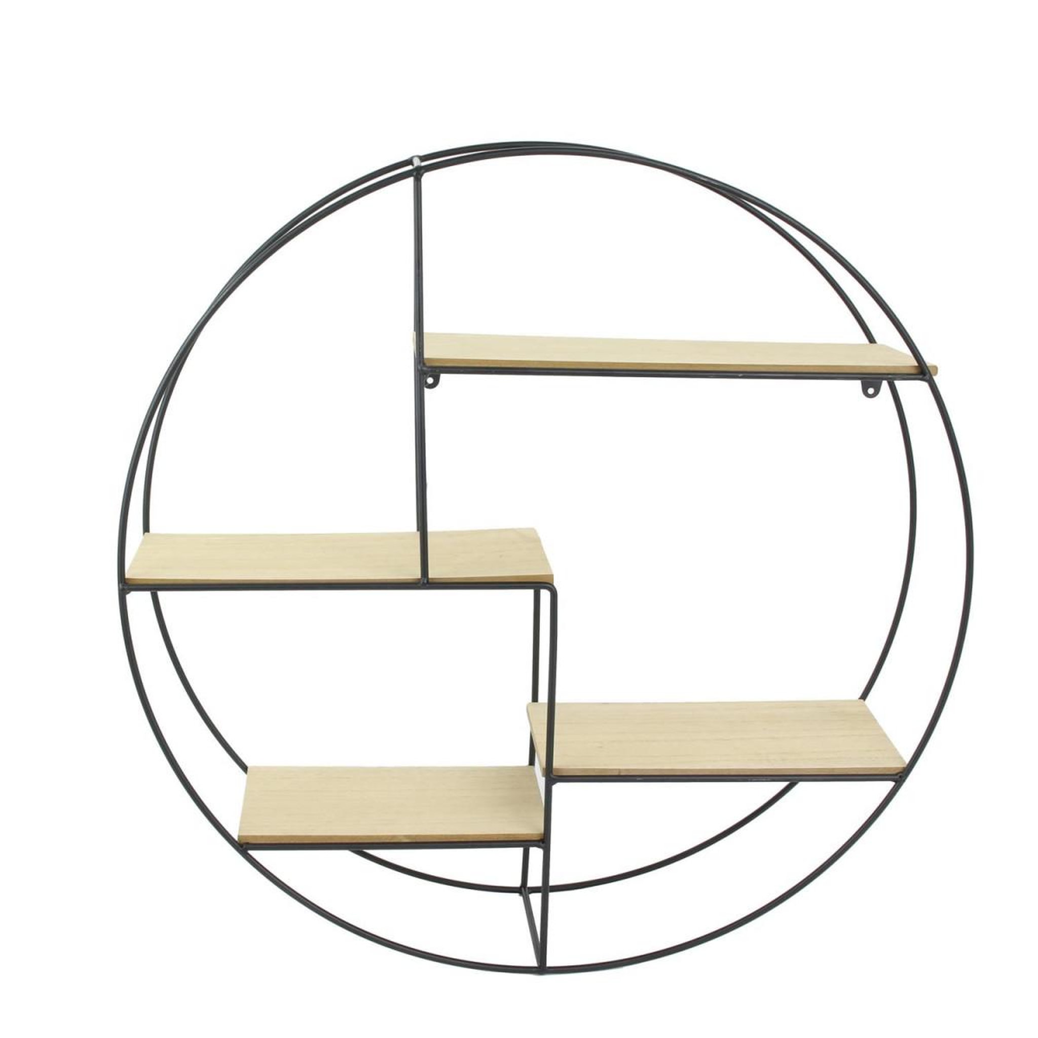 Voir la diapositive 2 : The Home Deco Factory Étagère murale design  4 niveaux  50cm naturel