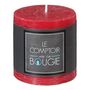 Voir la diapositive 2 : COMPTOIR DE LA BOUGIE Bougie Ronde  Rustic  7cm Rouge