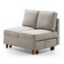 Voir la diapositive 2 : Paris Prix Banquette 2 places convertible  Théo  107cm Beige