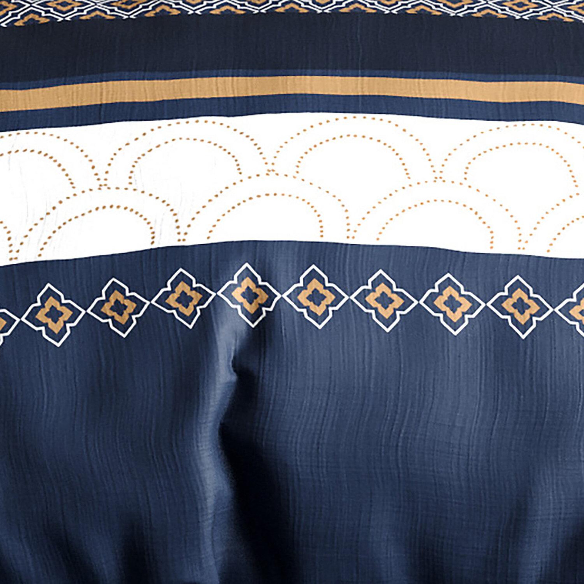 Voir la diapositive 3 : ATELIER DU COTON Parure housse de couette 100% coton 57fils kalypso