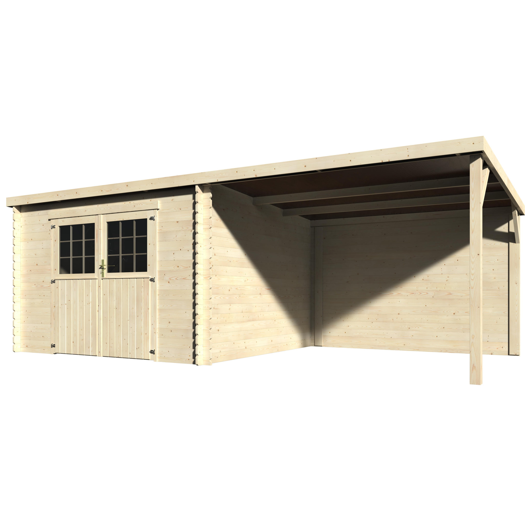 Voir la diapositive 2 : DECOR ET JARDIN Abri chalet de jardin bois - 15.77m² - EDEN