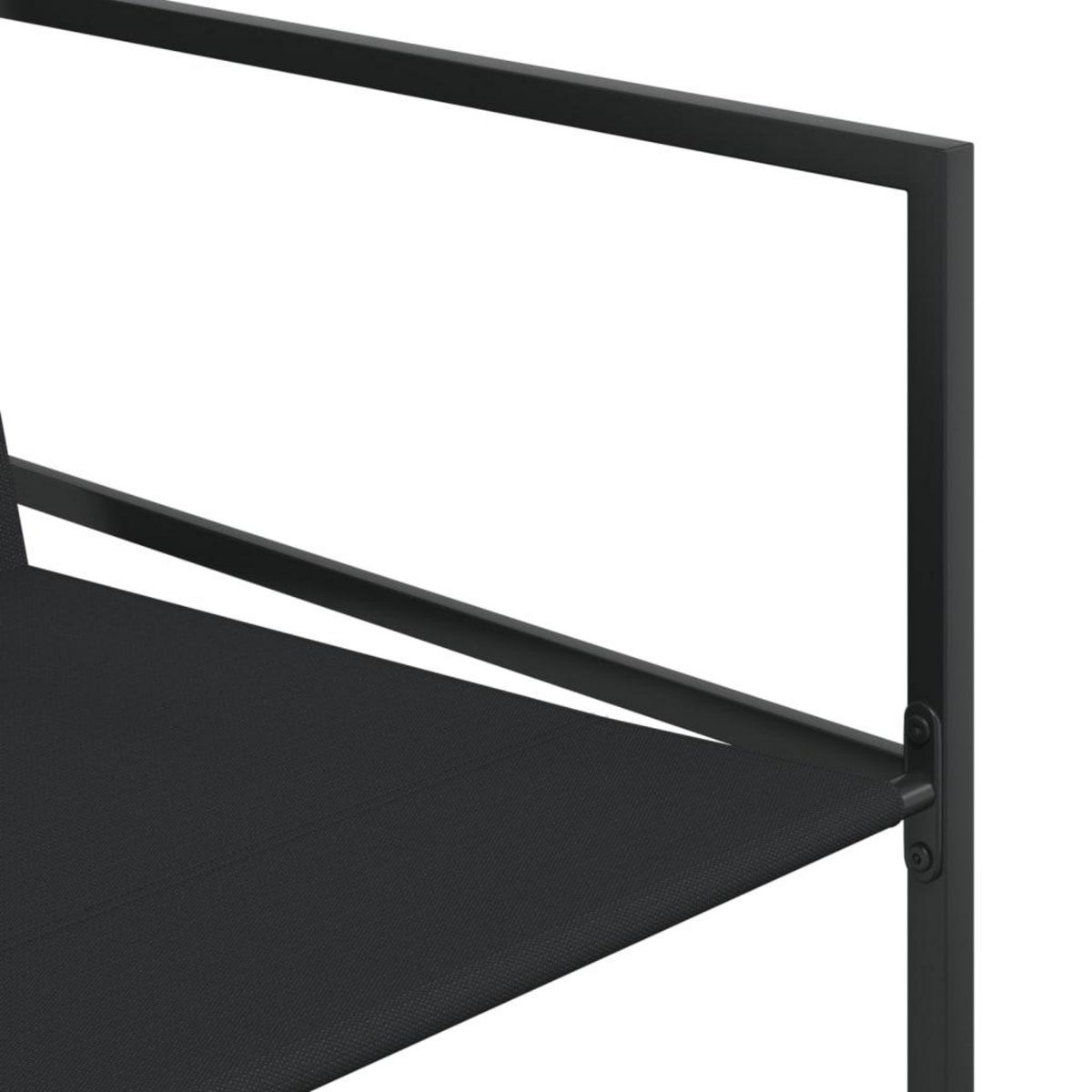 VIDAXL Ensemble a manger de jardin 9 pcs noir textilene