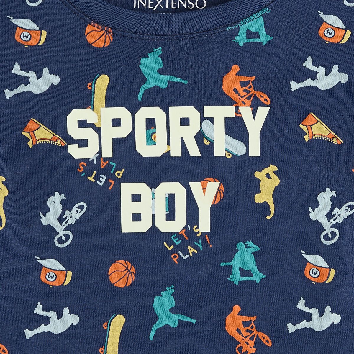 INEXTENSO Ensemble pyjama sporty coton bio garçon