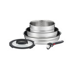 TEFAL Set de casseroles Tefal Ensemble en acier inoxydable avec revêtement antiadhésif Thermo-Spot