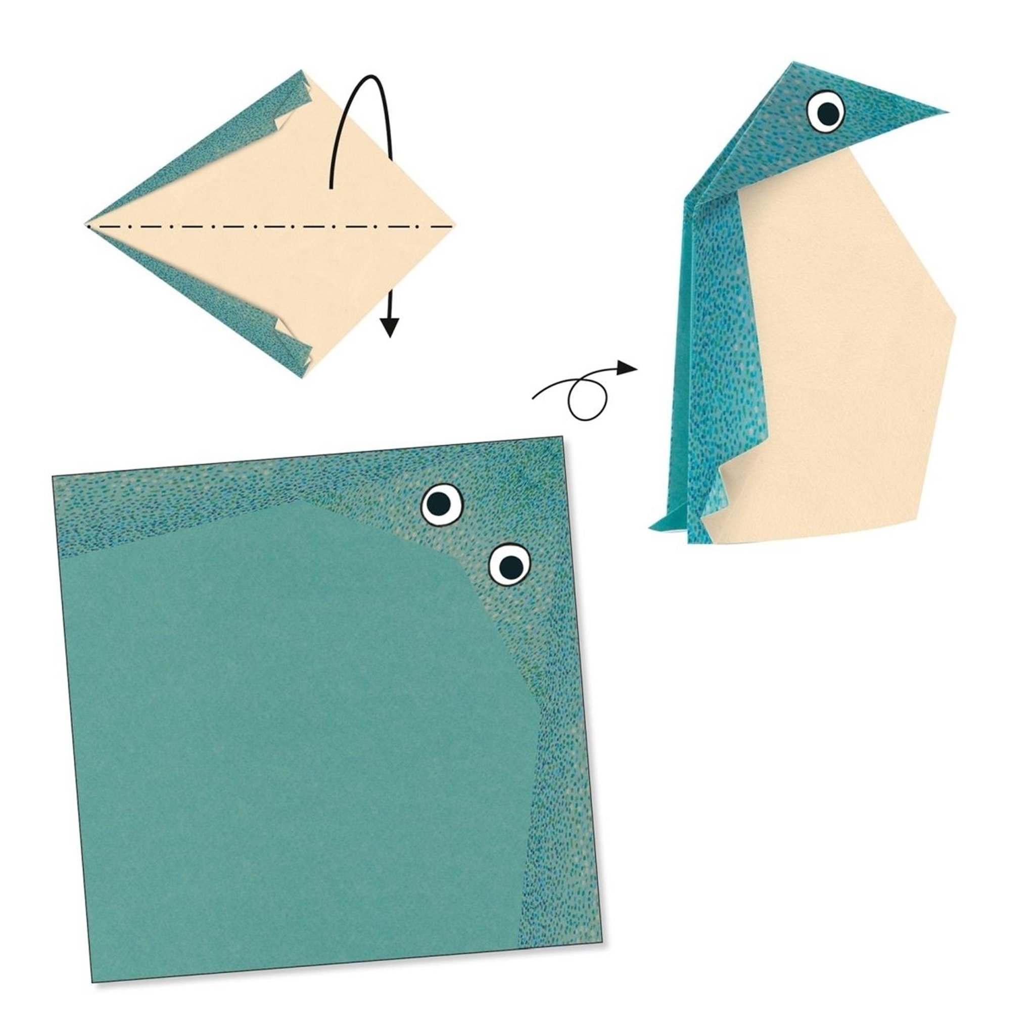 Voir la diapositive 3 : Djeco Origami les animaux polaires
