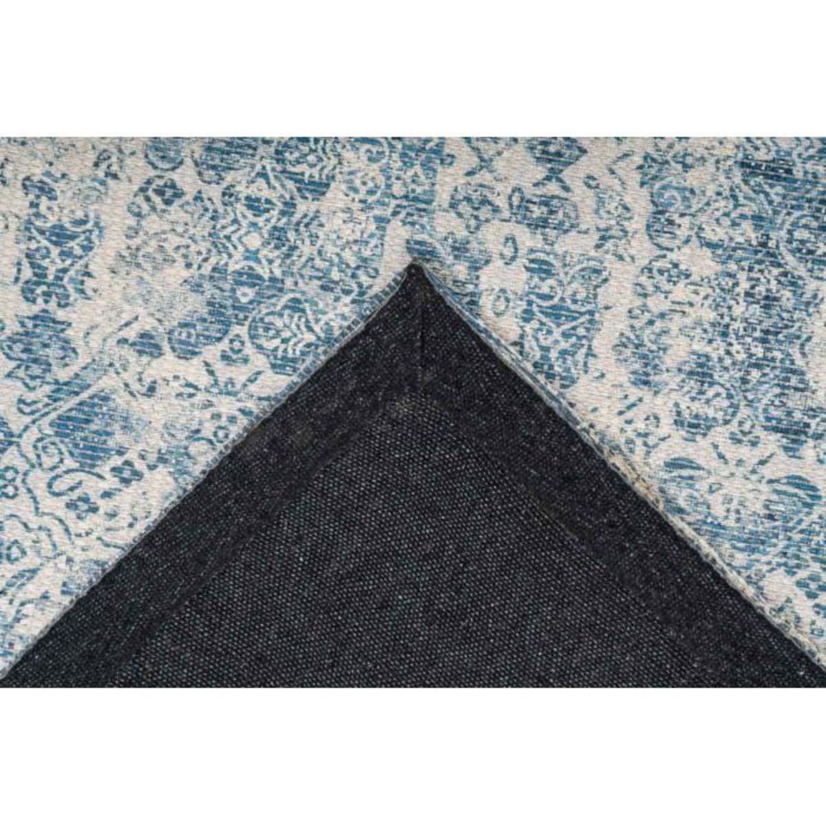 Paris Prix Tapis Tissé Imprimé Vintage Délavé  Percy  Bleu