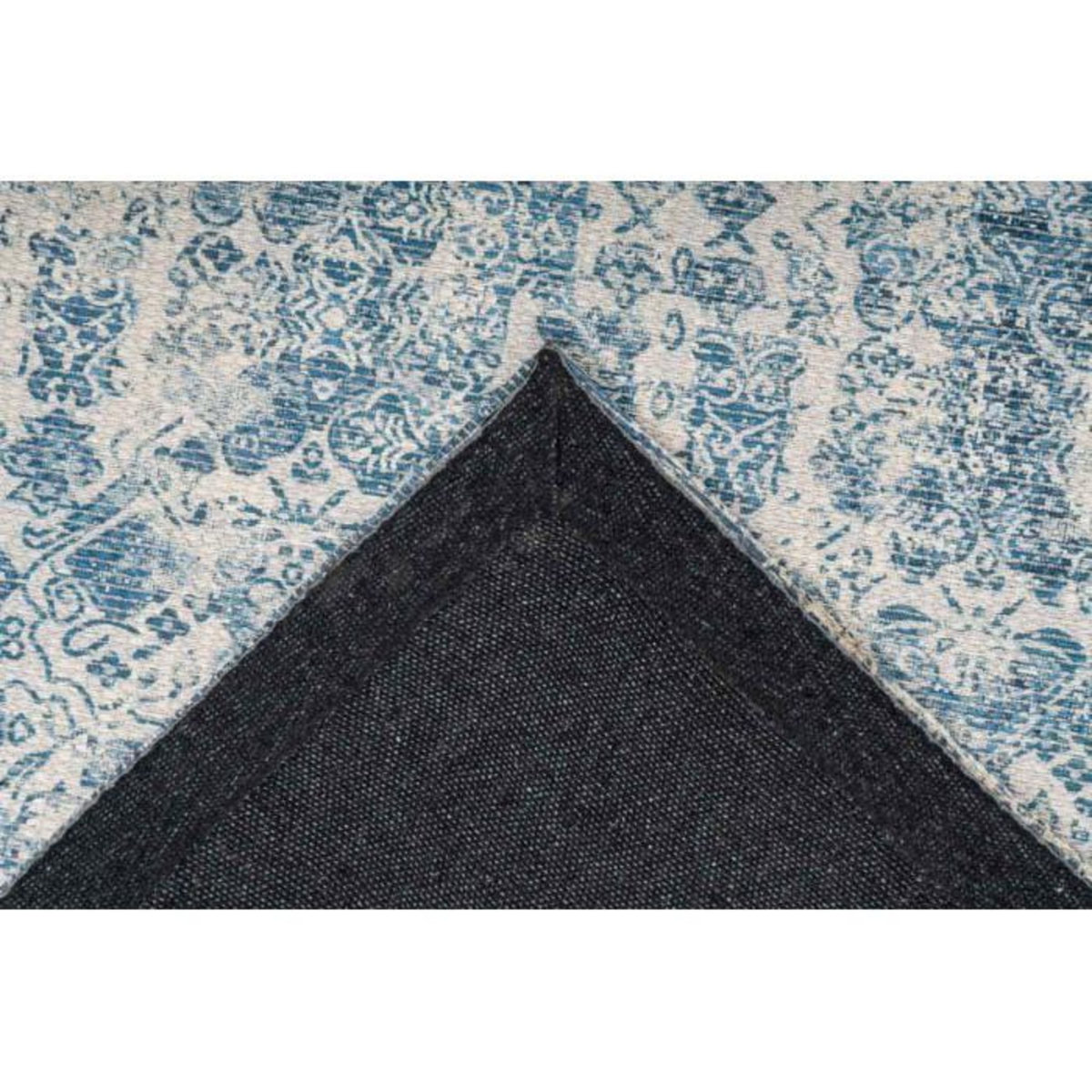 Paris Prix Tapis Tissé Imprimé Vintage Délavé  Percy  Bleu