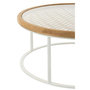 Voir la diapositive 4 : Paris Prix Table Basse en Bois  Mati  90cm Naturel & Blanc