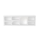 CONCEPT USINE Buffet bas 7 niches design organique blanc 160x50cm FERLIS