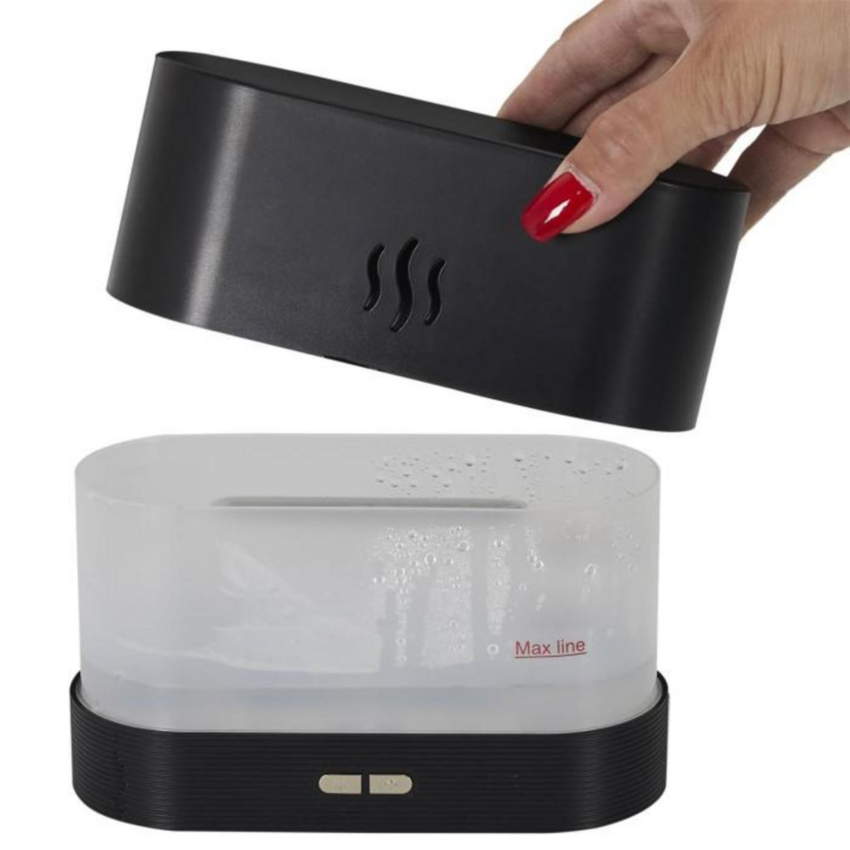 Paris Prix Diffuseur Huile Essentielle  Flamme  17cm Noir