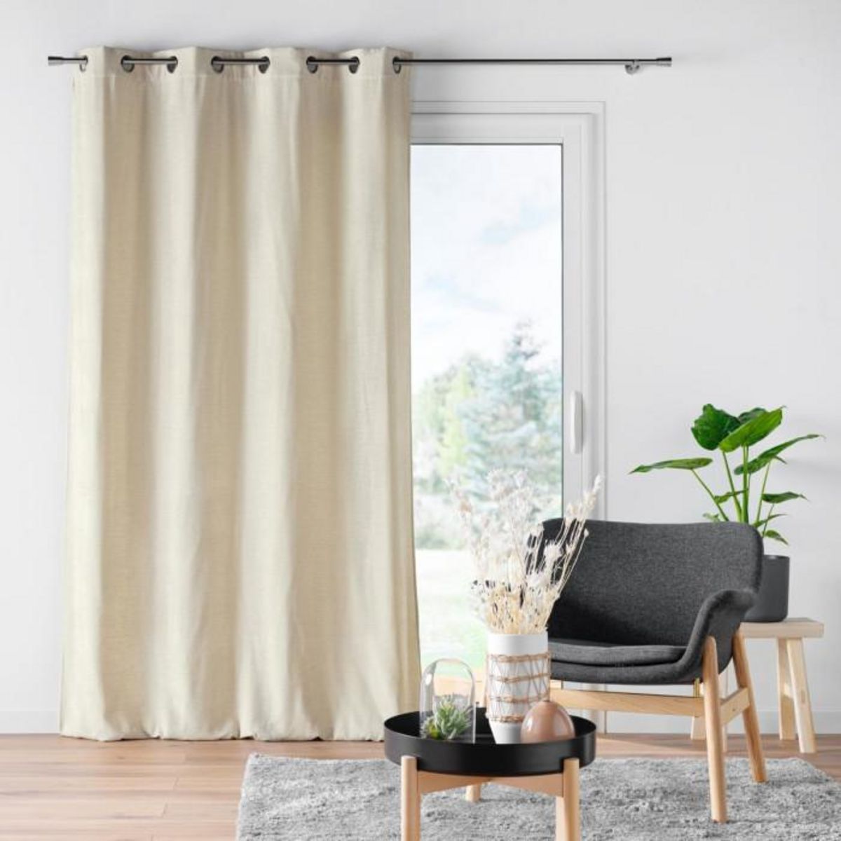 Paris Prix Rideau à Œillets en Velours  Mika  140x260cm Lin