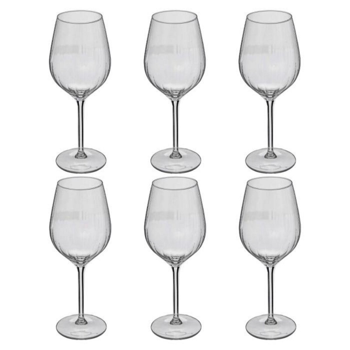 SECRET DE GOURMET Lot de 6 Verres à Eau  Volta  53cl Transparent