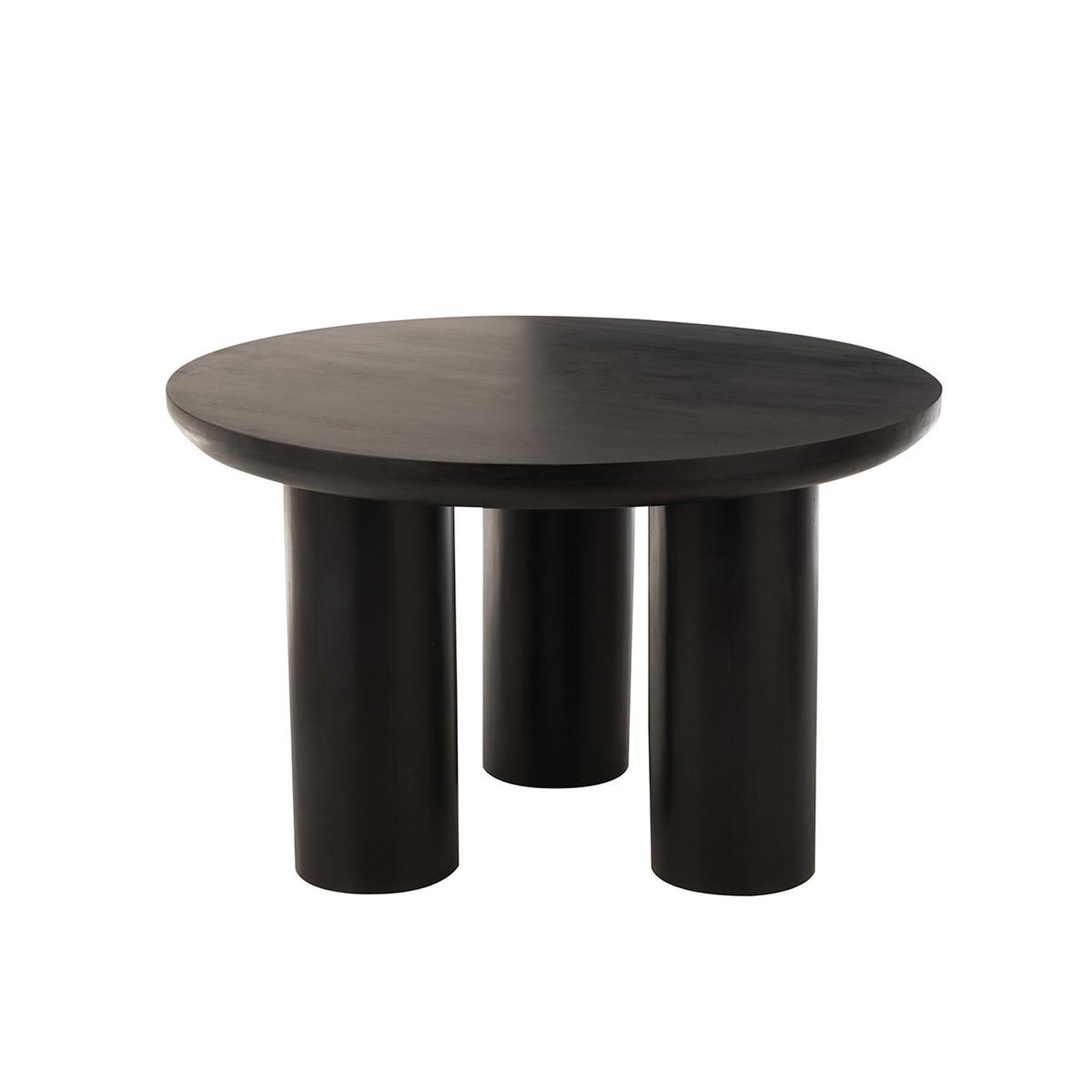 Voir la diapositive 2 : J-LINE Table à manger trio en bois  cave  120cm noir