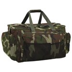 VIDAXL Sac de pêche imperméable vert camouflage tissu oxford
