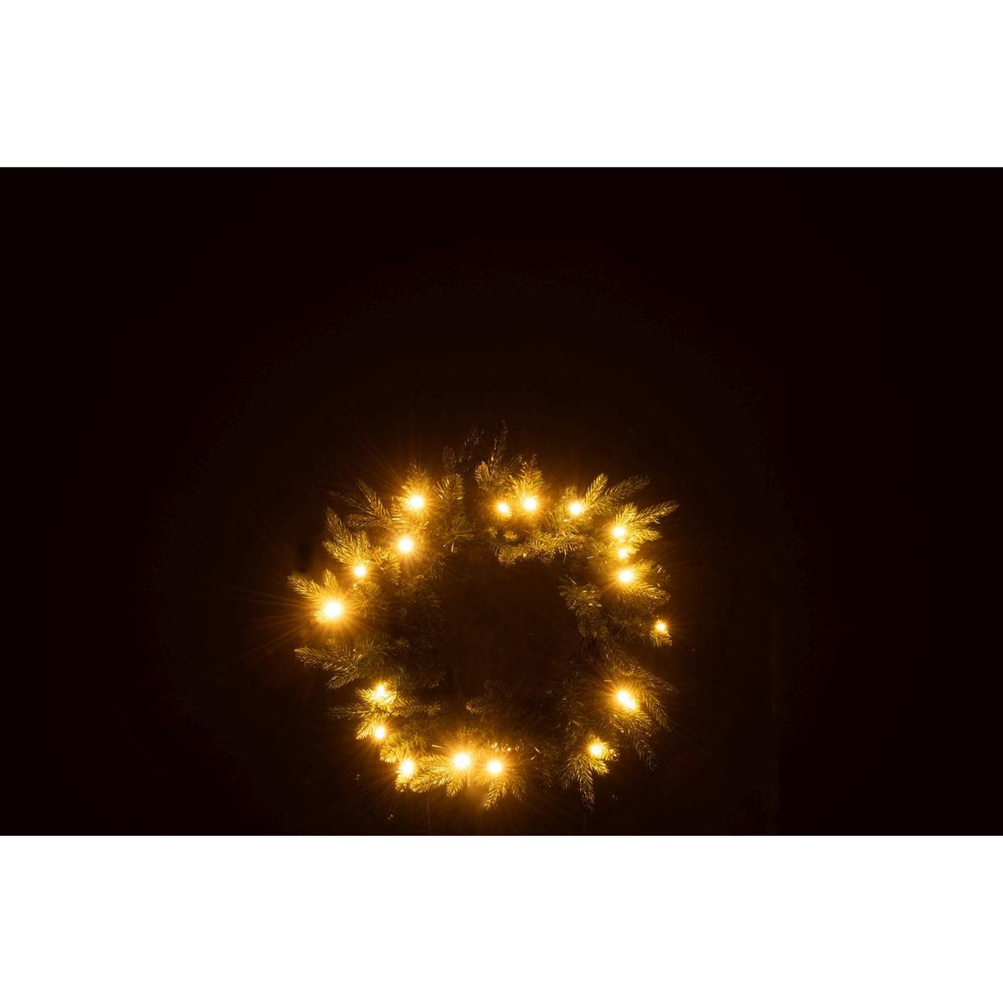 Voir la diapositive 4 : J-LINE Couronne de noël 20 led  christmas show  40cm vert