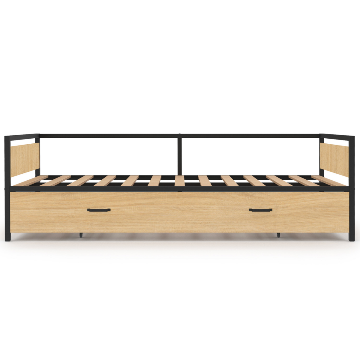 ID MARKET Lit banquette 90 x 190 cm DETROIT convertible 180 x 190 cm style industriel
