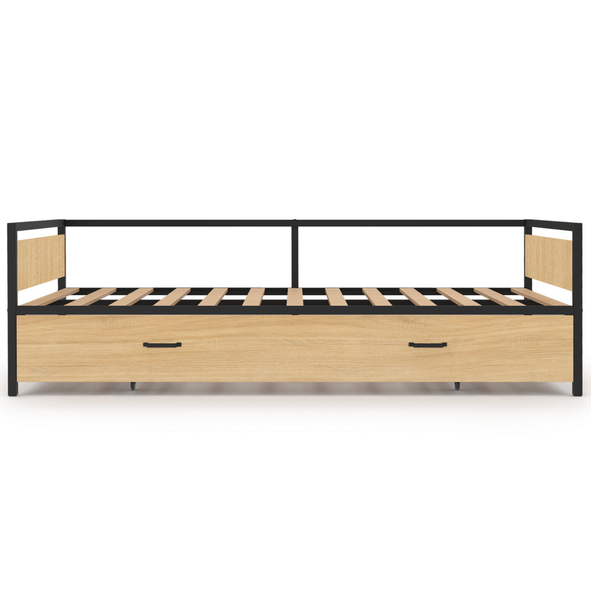 ID MARKET Lit banquette 90 x 190 cm DETROIT convertible 180 x 190 cm style industriel