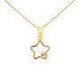 Voir la diapositive 1 : L'ATELIER D'AZUR Collier - Pendentif Or 18 Carats 750/000 Jaune Motif Etoile - Chaine Dorée