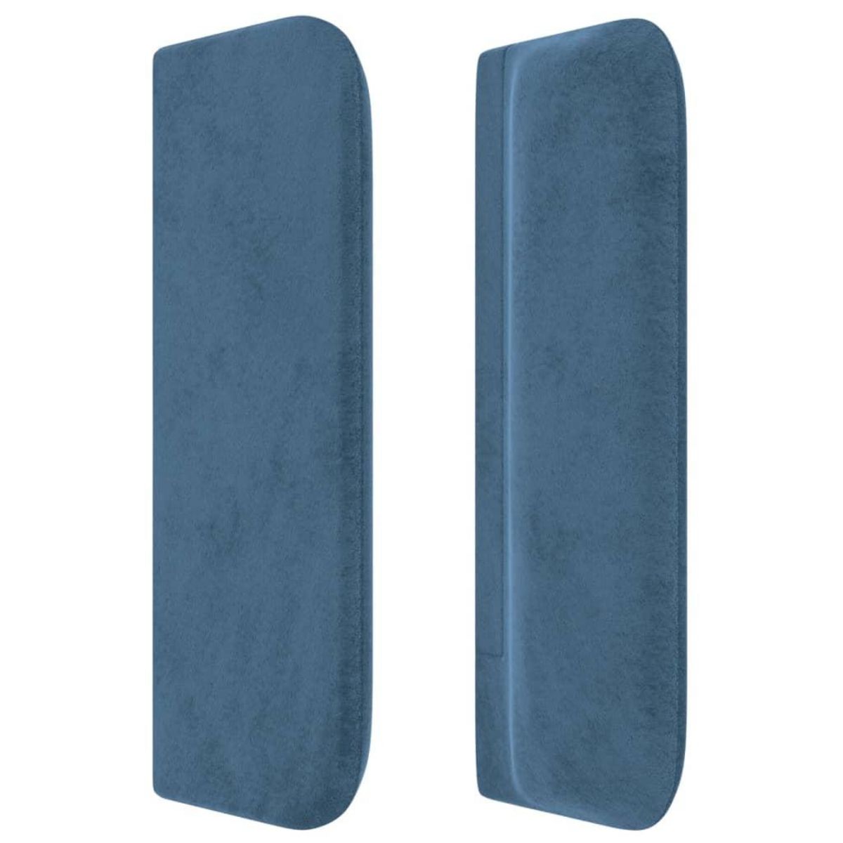 VIDAXL Tete de lit avec oreilles Bleu fonce 203x16x78/88 cm Velours