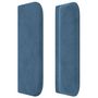 Voir la diapositive 4 : VIDAXL Tete de lit avec oreilles Bleu fonce 203x16x78/88 cm Velours