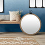 Voir la diapositive 4 : ATMOSPHERA Miroir Mural Vintage  Gousset  73cm Marron