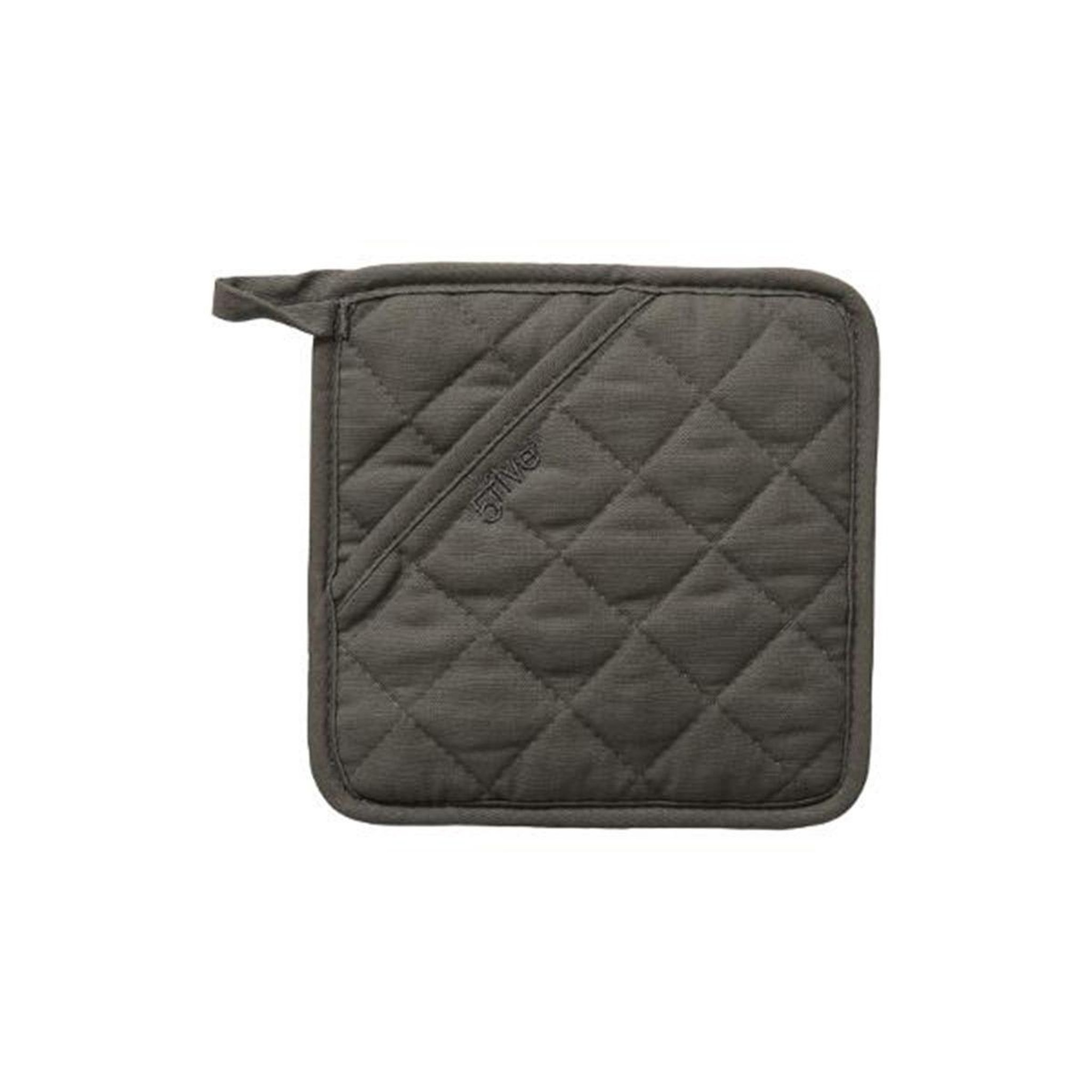 FIVE Manique de cuisine  tissu & silicone  21cm gris
