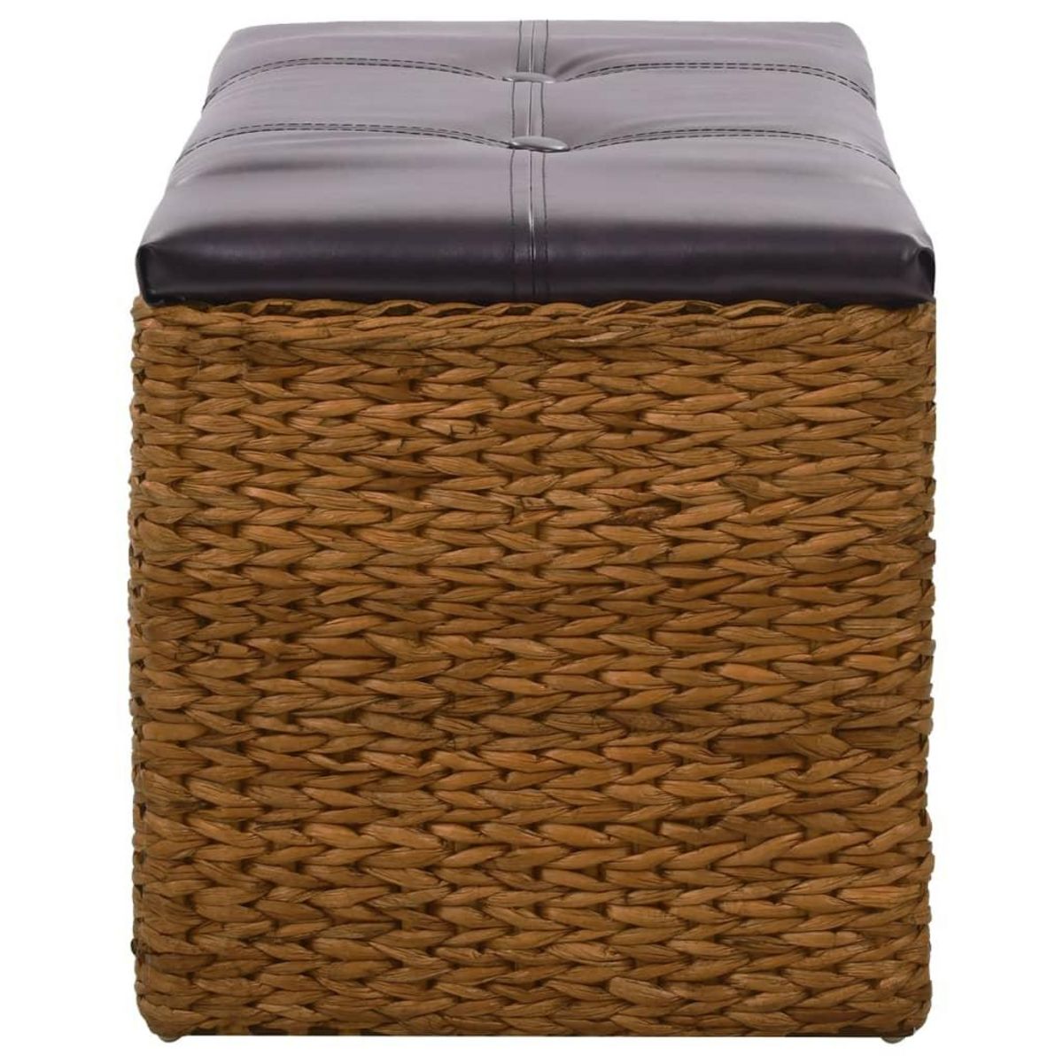 VIDAXL Banc avec 2 paniers Jacinthe d'eau 71 x 40 x 42 cm Marron