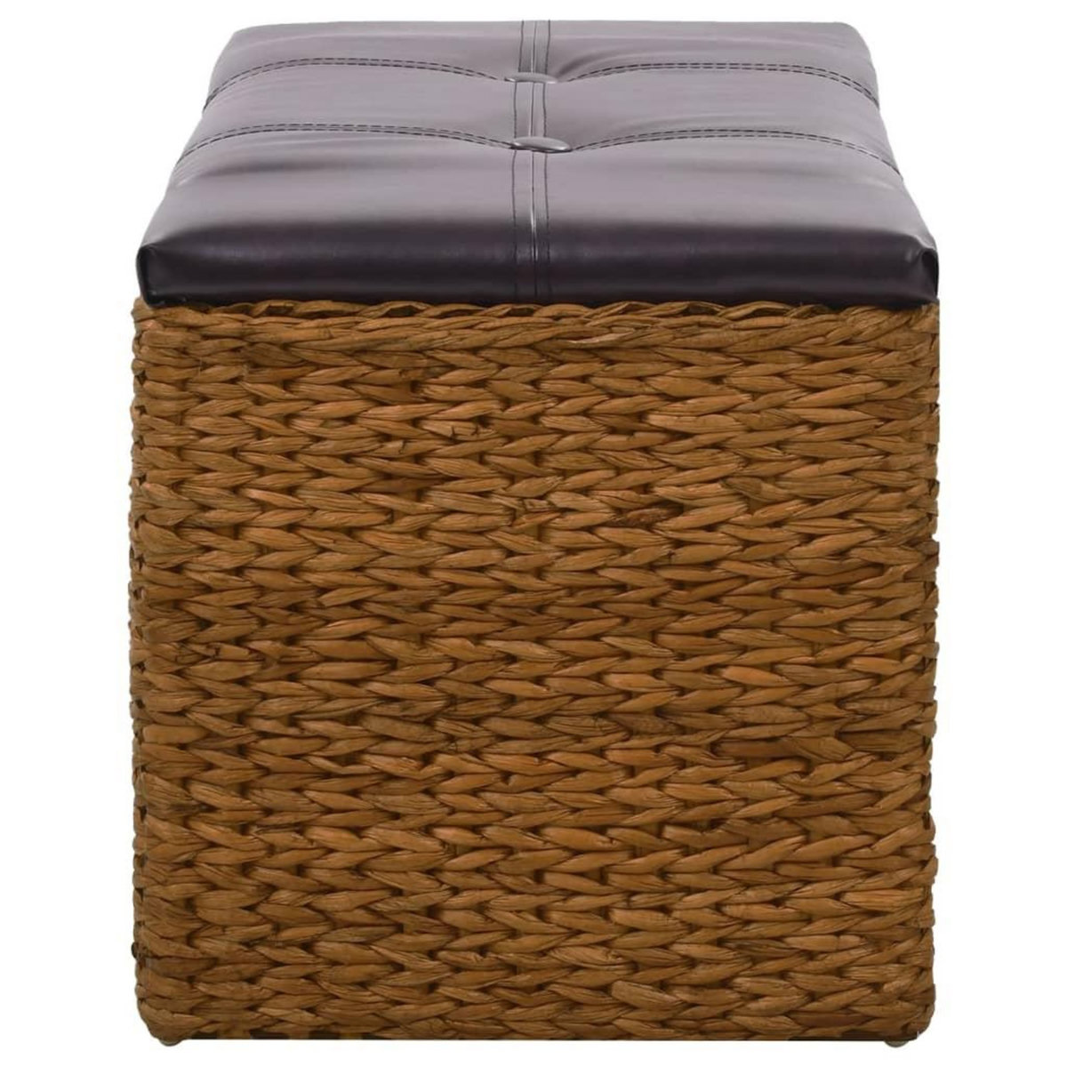 VIDAXL Banc avec 2 paniers Jacinthe d'eau 71 x 40 x 42 cm Marron