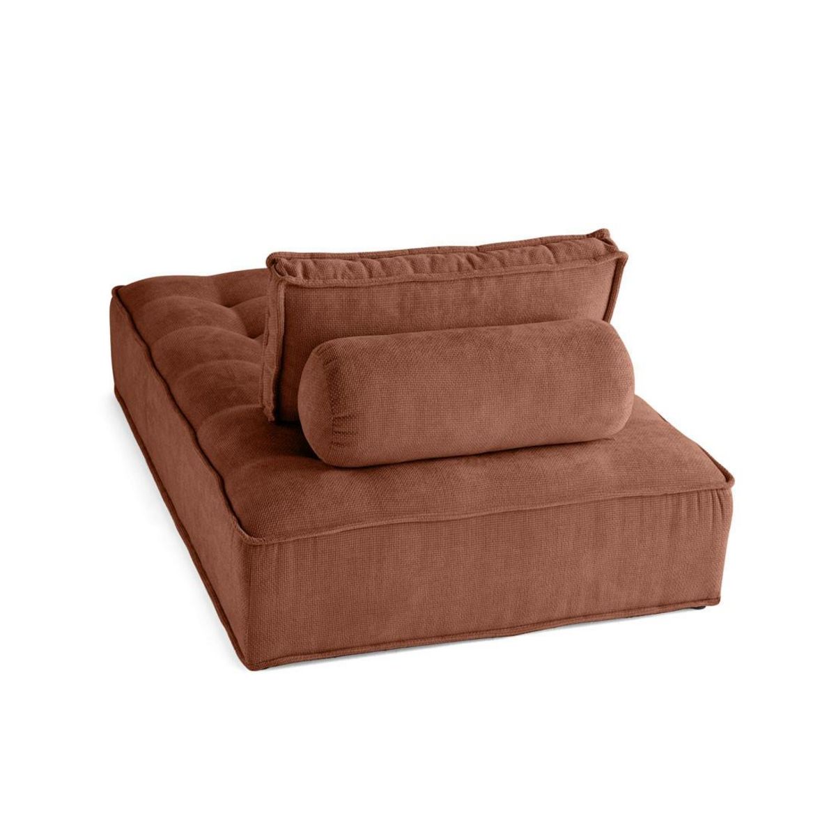 LISA DESIGN Marisol - module d'assise méridienne - velours texturé