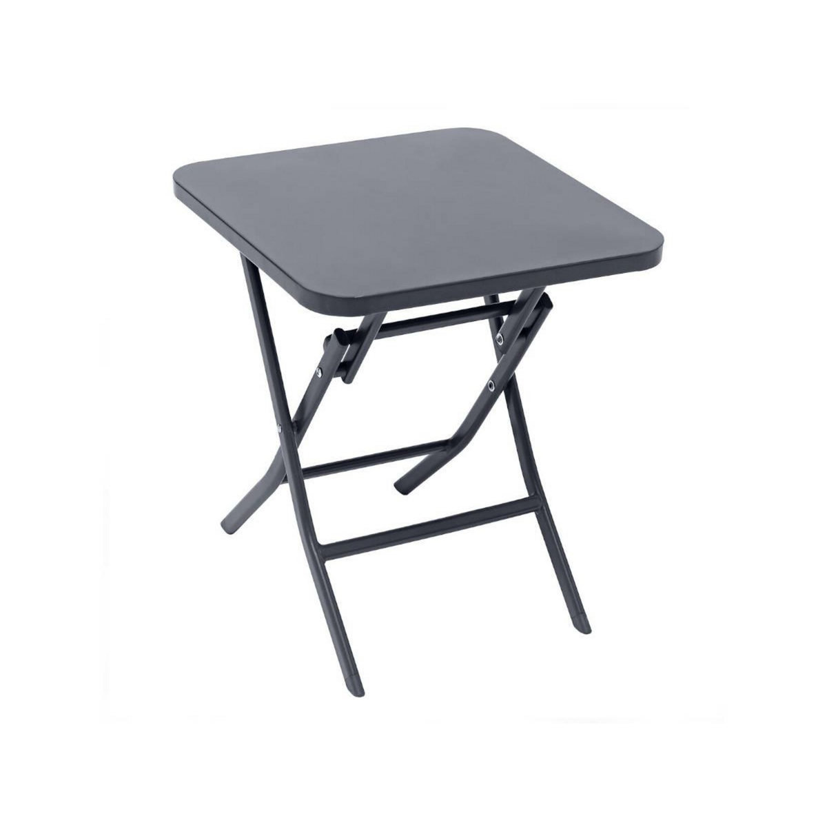 HESPERIDE Table d'appoint carrée pliante Greensboro Graphite - 40 x 40 cm - Hespéride