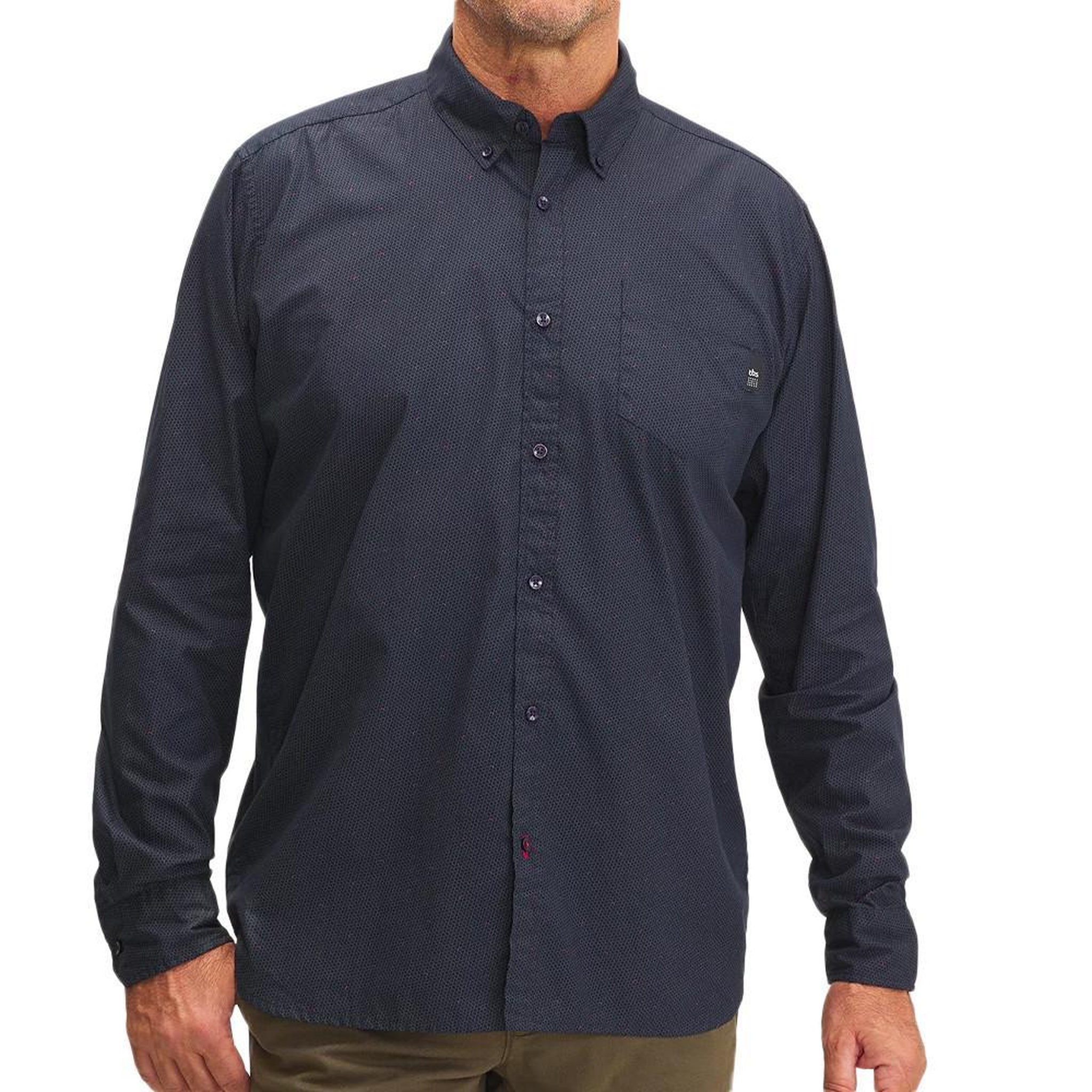 TBS Chemise manches longues noir homme tbs yahirche. Coloris disponibles : Noir