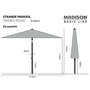 Voir la diapositive 6 : MADISON Madison Parasol de jardin Tenerife 300 cm rond ecru