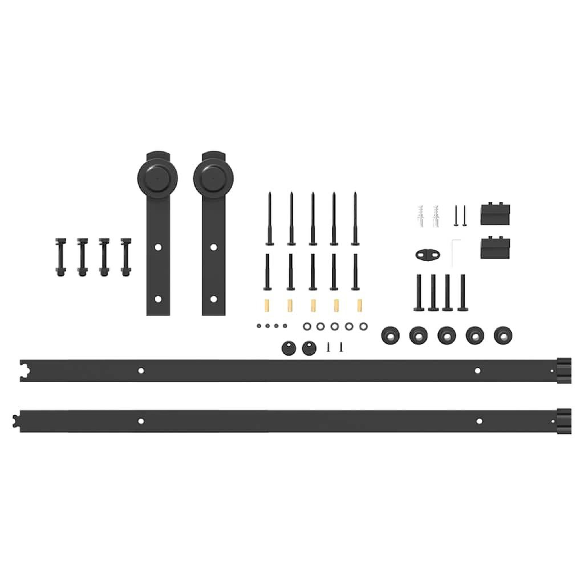 Voir la diapositive 5 : VIDAXL Kit de quincaillerie de porte coulissante 213,5 cm acier noir