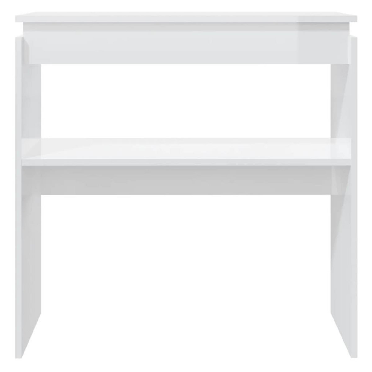 VIDAXL Table console blanc brillant 80x30x80 cm bois d'ingenierie