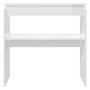 Voir la diapositive 4 : VIDAXL Table console blanc brillant 80x30x80 cm bois d'ingenierie