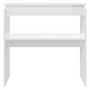 Voir la diapositive 4 : VIDAXL Table console blanc brillant 80x30x80 cm bois d'ingenierie