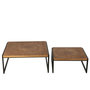 Voir la diapositive 5 : Paris Prix Lot de 2 Tables Basses Gigognes  Chalet  85cm Naturel