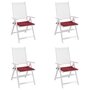 Voir la diapositive 4 : VIDAXL Coussins de chaise de jardin lot de 4 rouge bordeaux 40x40x4 cm