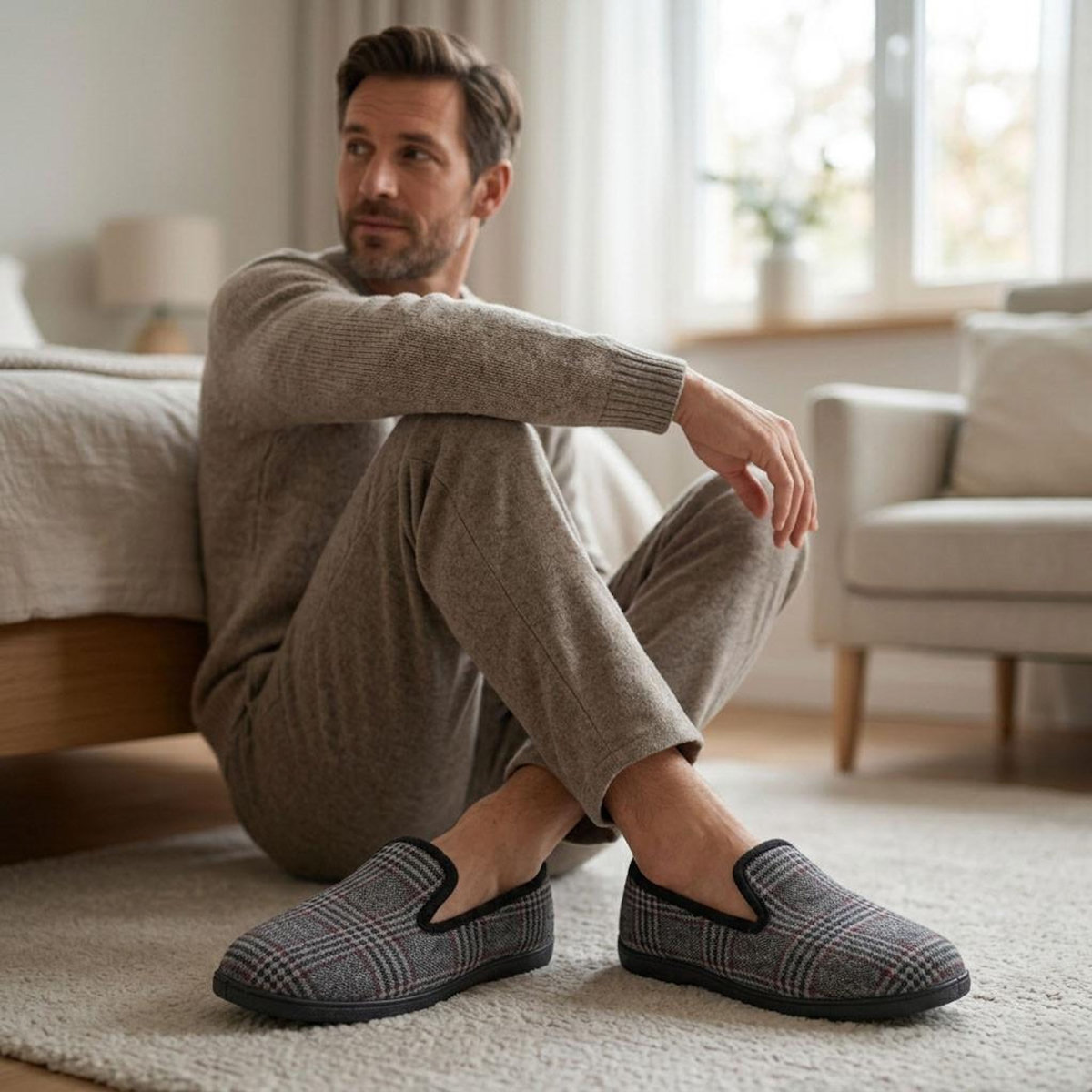 OZABI OZABI Pantoufles Homme Charentaises Chaudes Antidérapantes