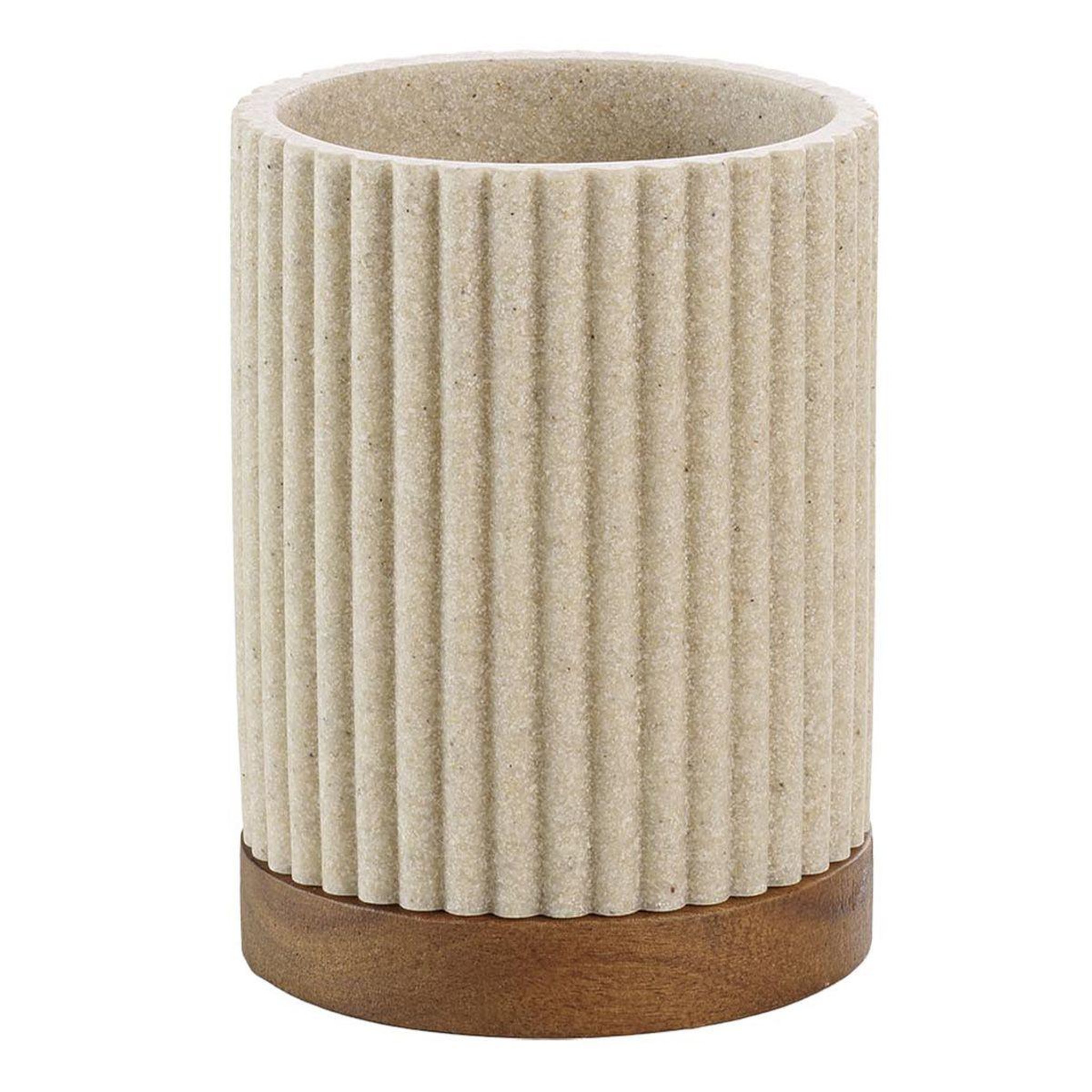 Douceur d'Intérieur Gobelet brosse à dents  niagara  10cm naturel