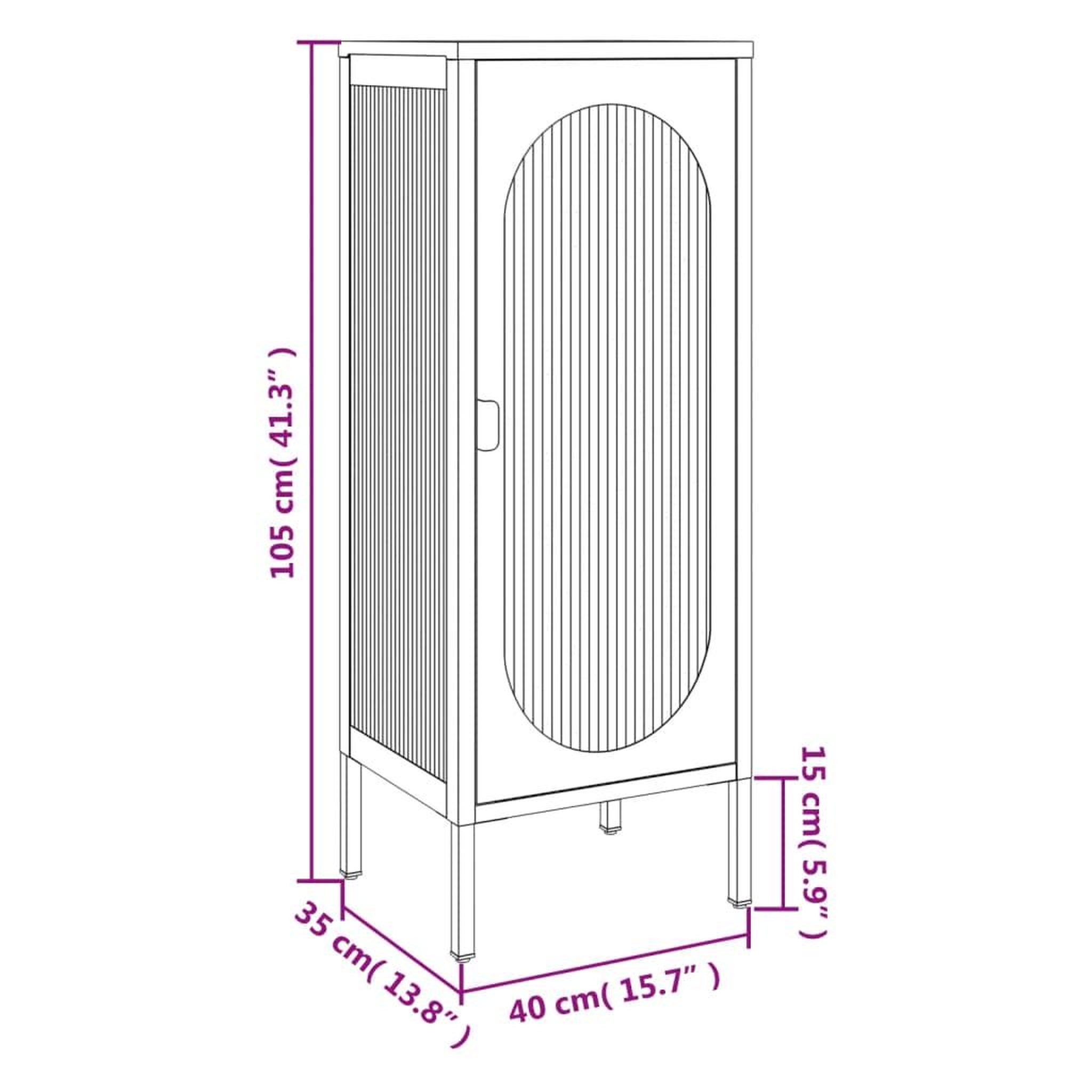 Voir la diapositive 6 : VIDAXL Buffet noir 40x35x105 cm verre et acier